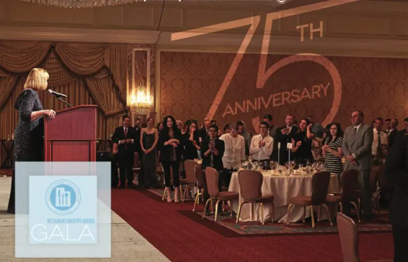 Group photo at the 75th anniversary celebration event.